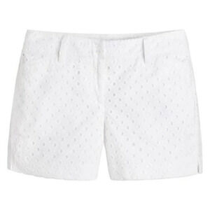 White House Black  Market Eyelet Shorts White Cotton Size 2 NWOT